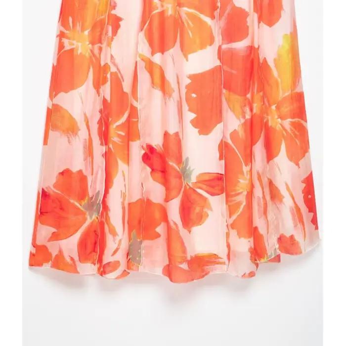 Jupe midi à imprimé floral pour femmes