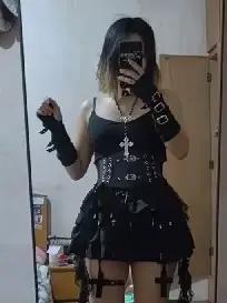 Jupe Punk croix femme vêtements robe courte Goth années 90 Y2K Kawaii Vintage japon Harajuku