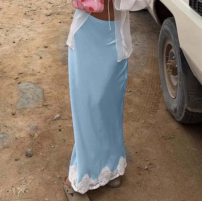 Jupe en Satin et dentelle pour femmes