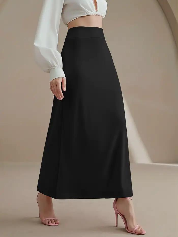 Jupe longue à taille haute
