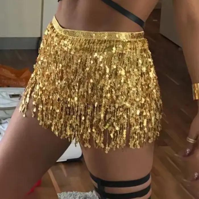 Jupe de danse orientale à sequins