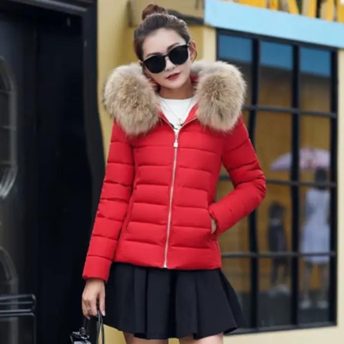 Manteau d'hiver pour femme, parka en duvet et coton, mode automne-hiver, parka à capuche courte, épaisse et chaude, veste décontractée ample pour femme