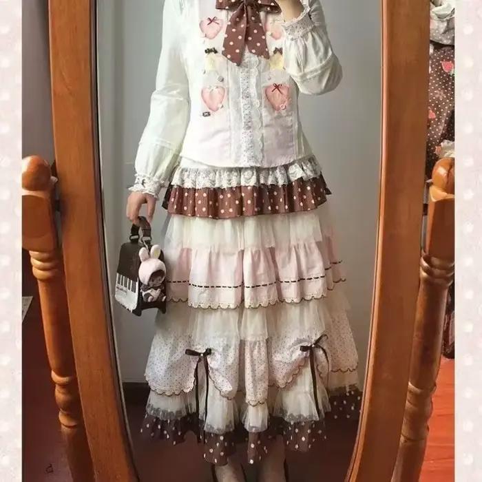 Jupes trapèze pour femmes style japonais Kawaii