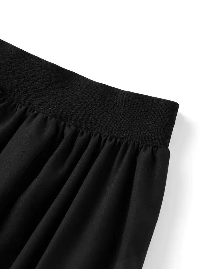 Jupe longue en dentelle vintage pour femme, vert militaire, noir, été