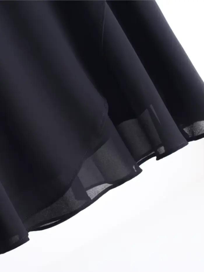 ZUZK femmes en mousseline de soie a-ligne Jupe nouvel été doux taille haute élégante dame