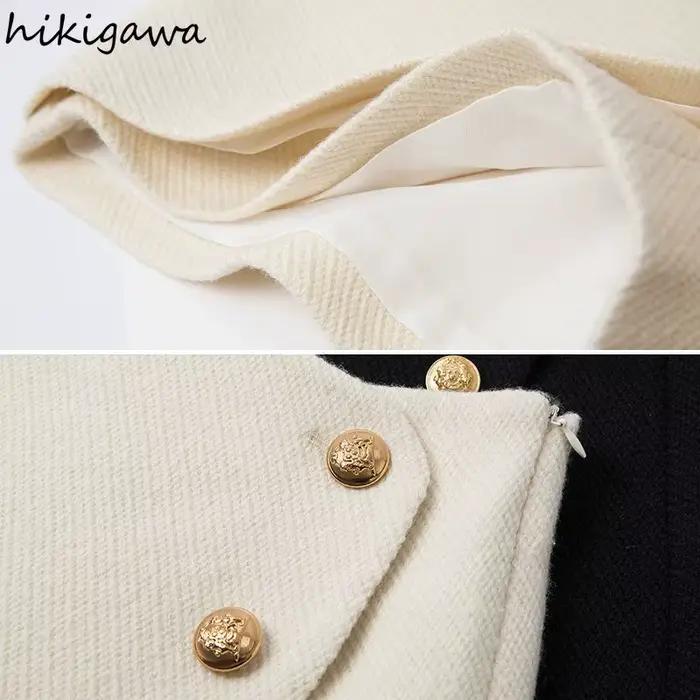 Tweed Shorts jupes femmes vêtements taille haute épais Vintage pantalon à jambes larges pantalons Cortos De Mujer 2025 nouveaux bas 7n011