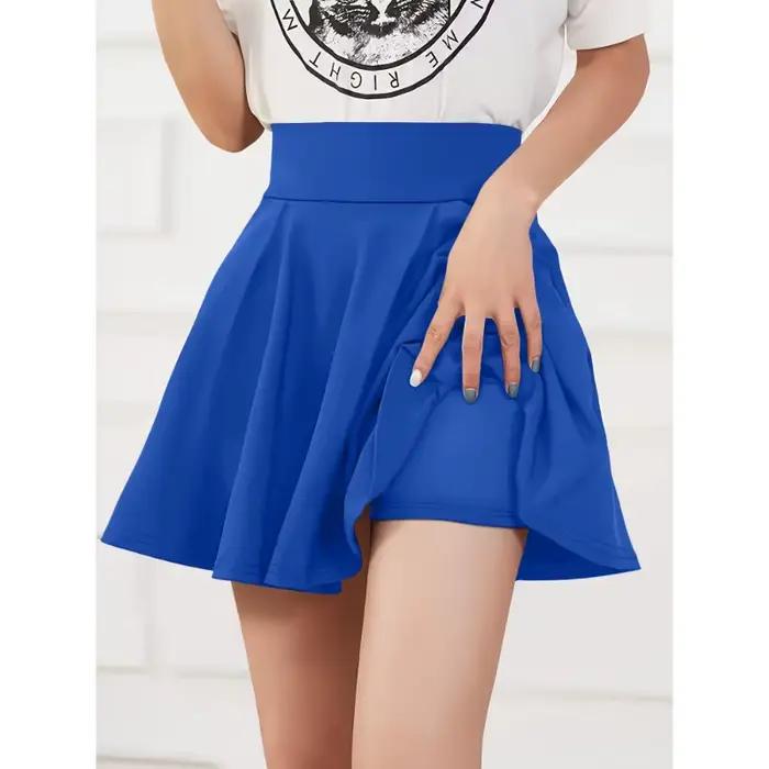 Women's Half Body Skirt Sweet Style Slim Knit Solid Colour A-line