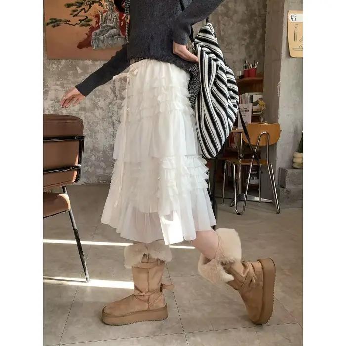Jupe en maille française pour femme