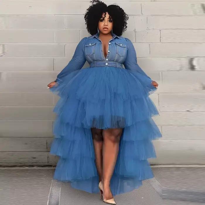 Jupe Tutu en Tulle à plusieurs niveaux bleu pour femmes