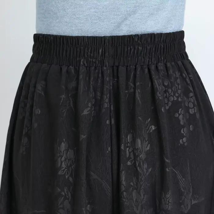 Jupe midi évasée taille haute pour femme