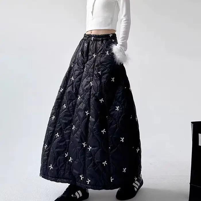 2025 hiver nouvelle jupe en duvet de coton