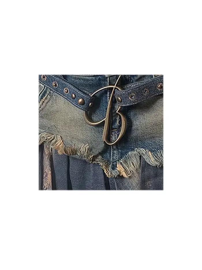 Jupe Patchwork Vintage Y2k pour femmes