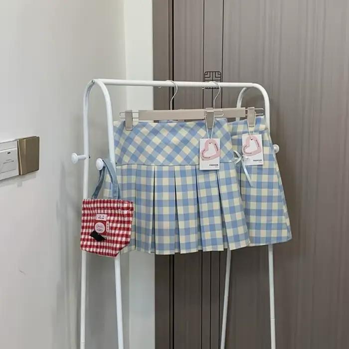Mini jupe à carreaux japonaise pour femmes