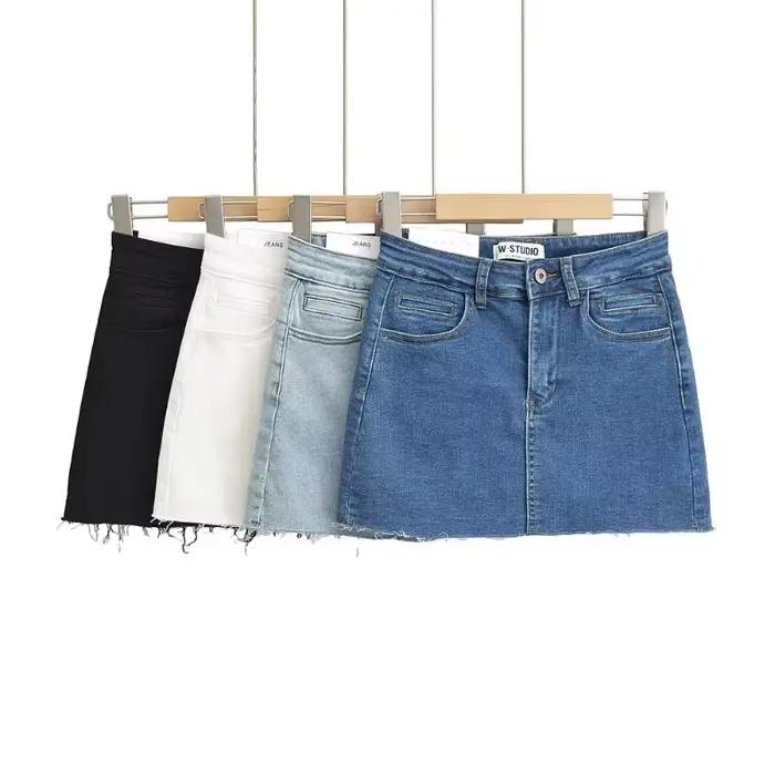 Mini jupe en jean avec poches Y2k