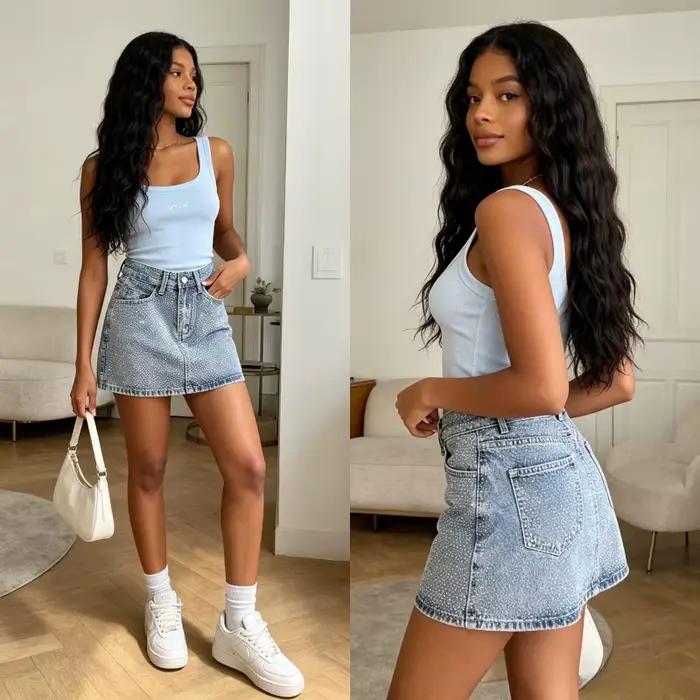 Jupes en jean pour femmes