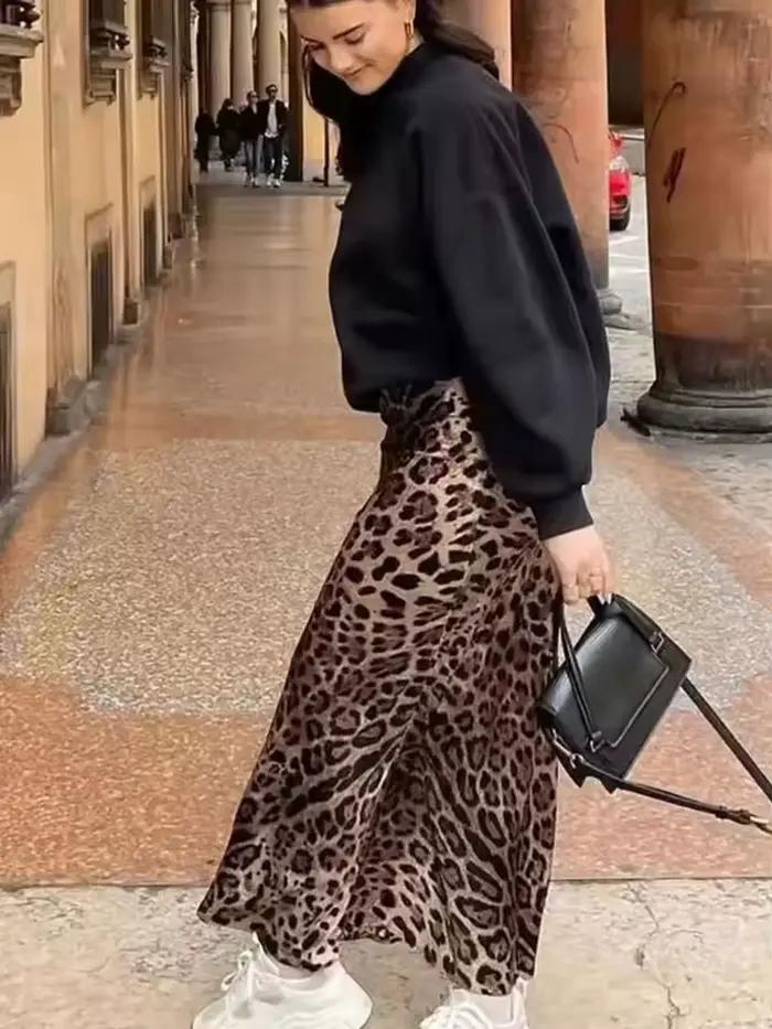 Jupes longues léopard pour femmes HH
