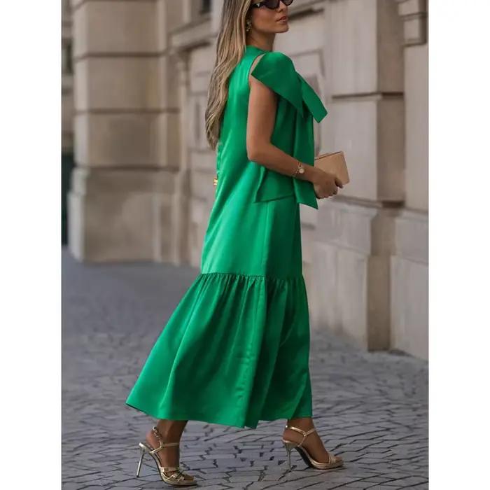 Robe longue à volants pour femmes