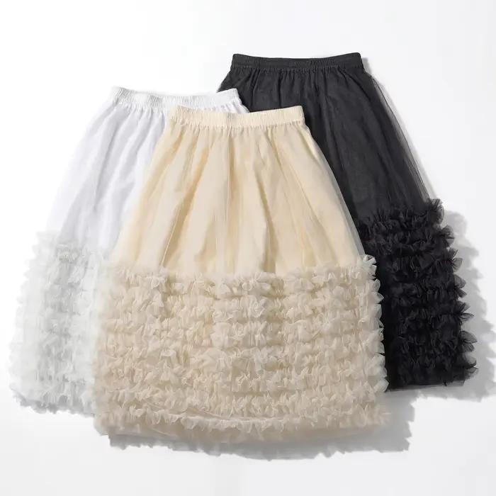 Jupe en maille blanche pour femmes