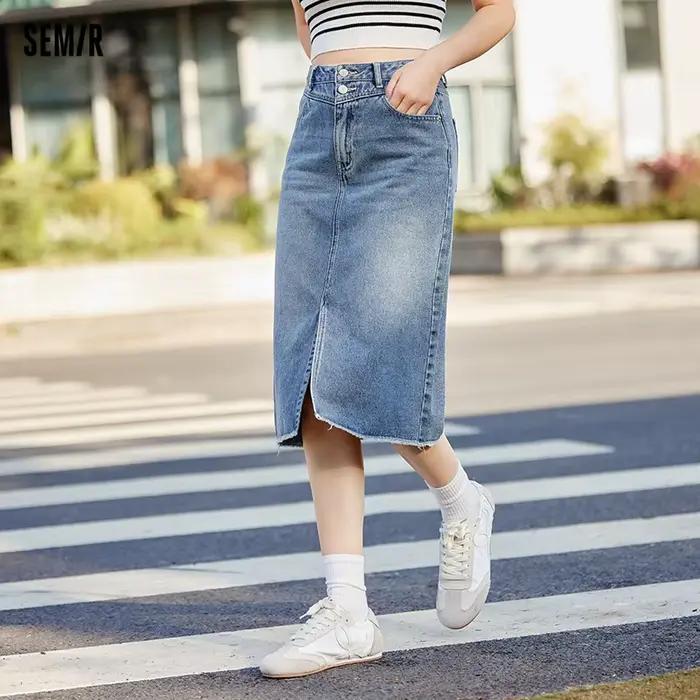 Jupe en jean pour femme