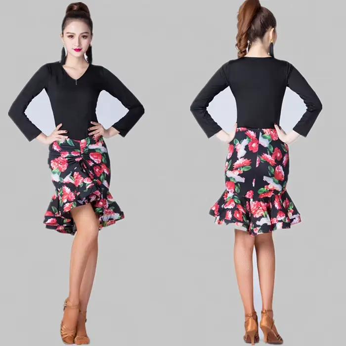 THEEPER Jupe de danse latine pour femme