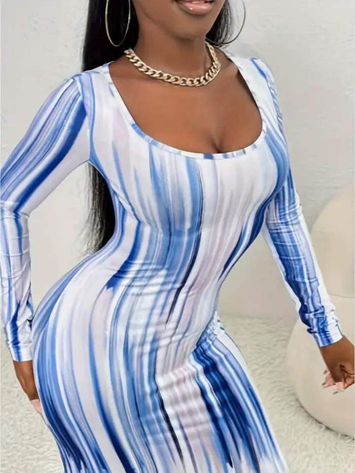 Robe moulante à manches longues