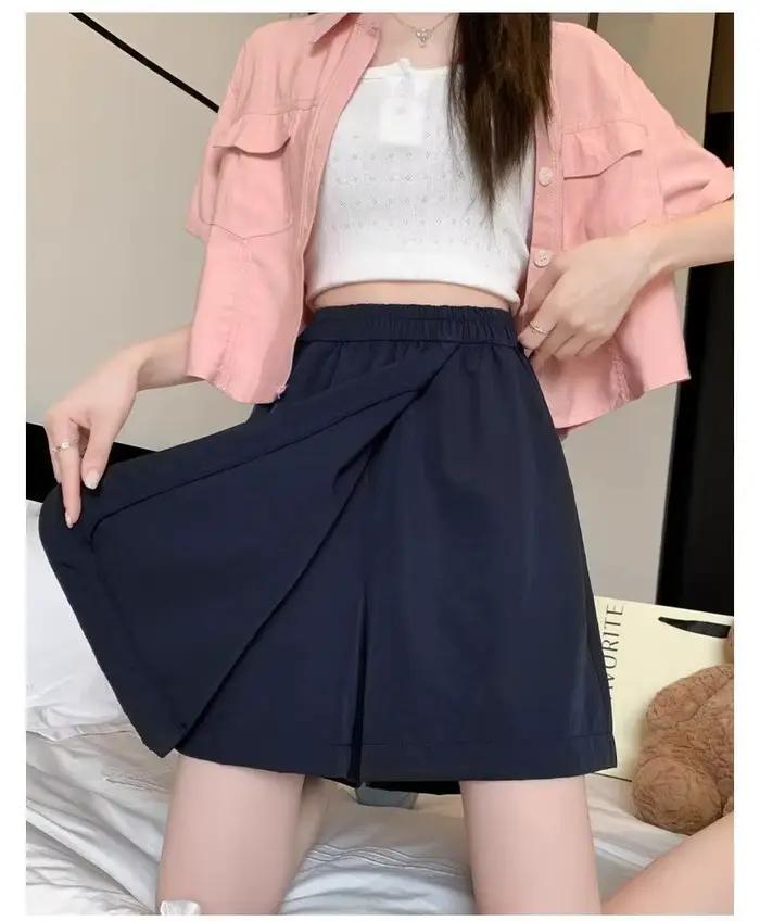 Shorts et Jupes Coréennes pour Femmes – Nouvelle Collection Été 2026 – Pantalon Taille Haute Uni Décontracté Style Streetwear Harajuku