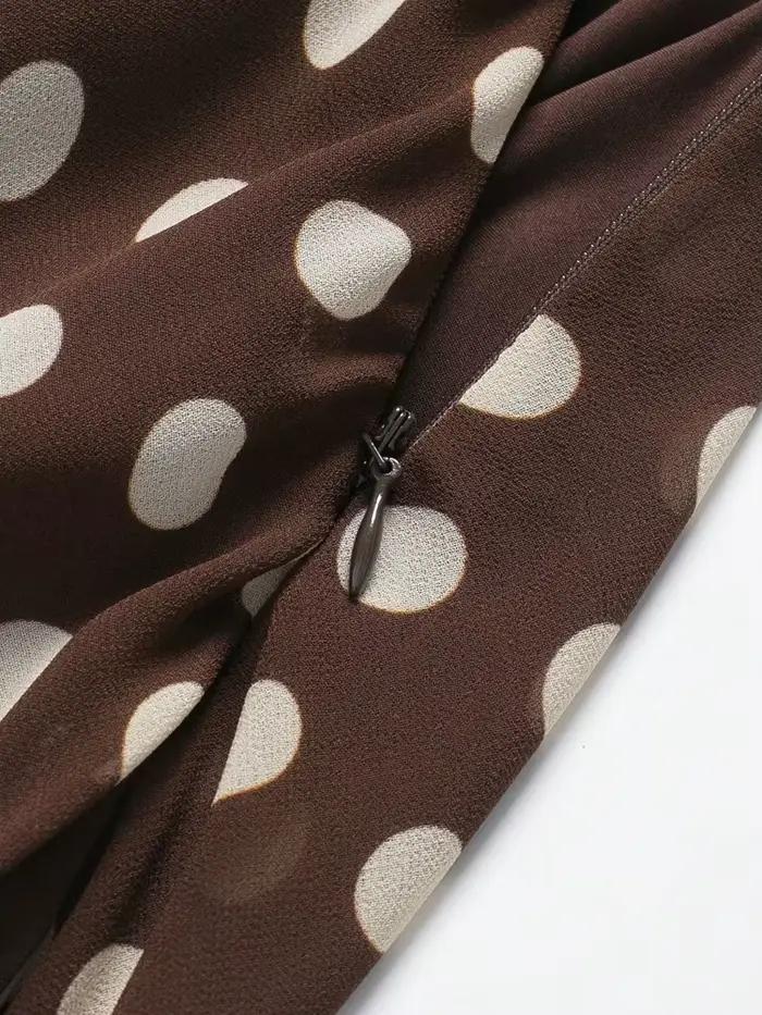 Jupe asymétrique à pois pour femmes