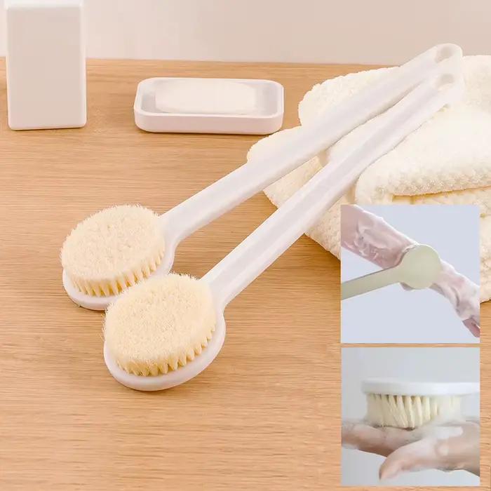 Brosse de douche à long manche pour le dos, poils doux, exfoliante pour le corps, pour la santé de la peau, accessoires de bain