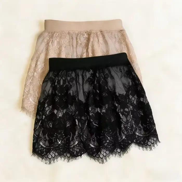 Mini-jupe sexy en dentelle transparente