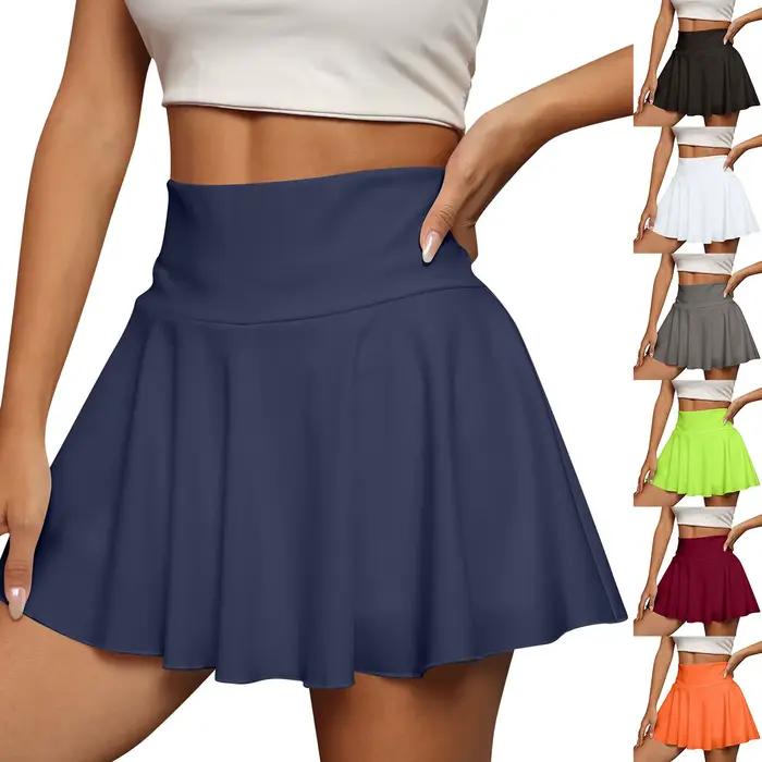 Mini jupe de Tennis taille haute pour femmes