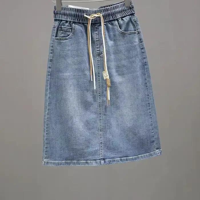 Jupe en jean élastique pour femme