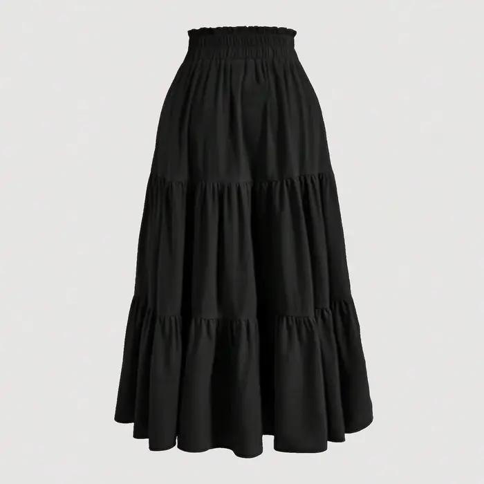 Jupe florale rétro nouveau Style coréen taille haute plissée jupe trapèze mode décontracté bureau dame tout-match tempérament jupe mince