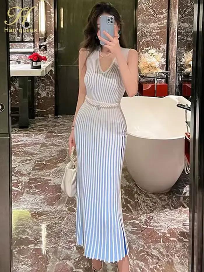 Robe de soirée mi-longue pour femmes