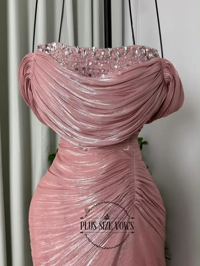 Nouvelles Robes de Soirée Roses 2026, Longues, Épaules Dénudées, Élégantes, Robes de Fête pour Femmes, Robes de Cocktail Formelles