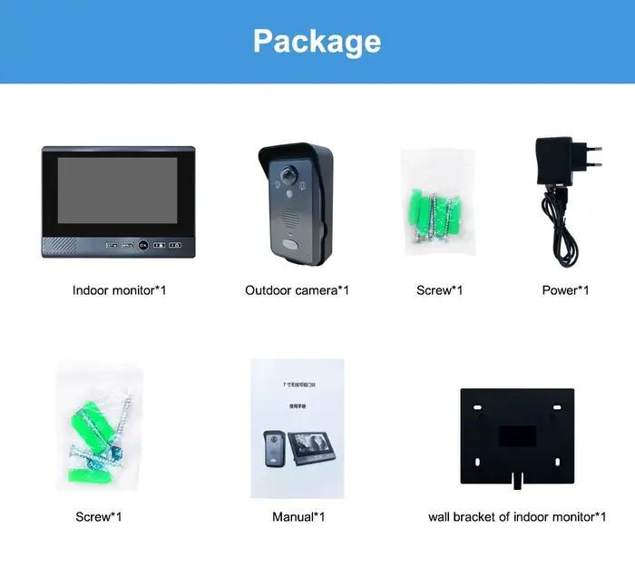 Interphone intelligent sans fil ANJIELO, vidéophone extérieur Wi-Fi, caméra de sonnette vidéo Wi-Fi pour appartement, appel Tuya
