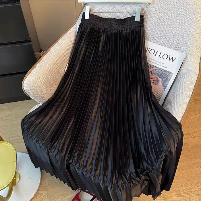 Jupe plissée en satin pour filles