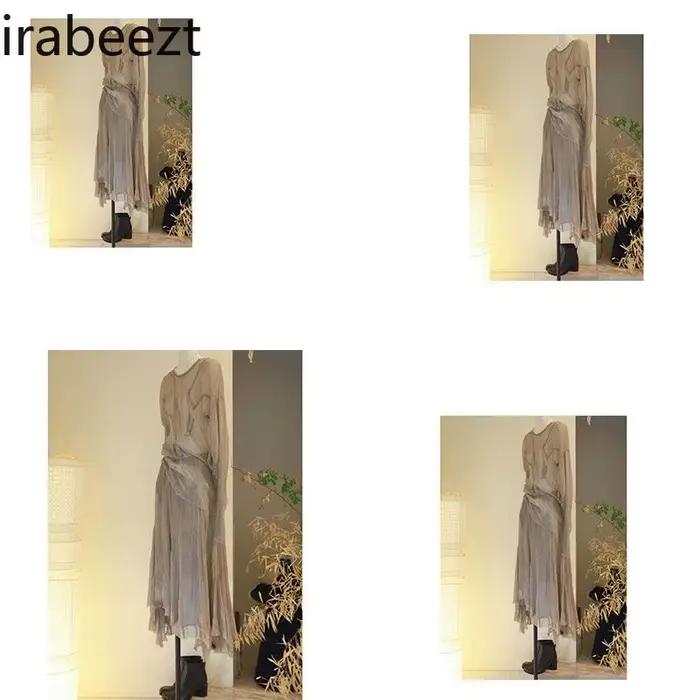 Petite jupe amincissante pour femmes, ensemble jupe Chic européenne de qualité supérieure, tenue flatteuse avec Texture à la mode