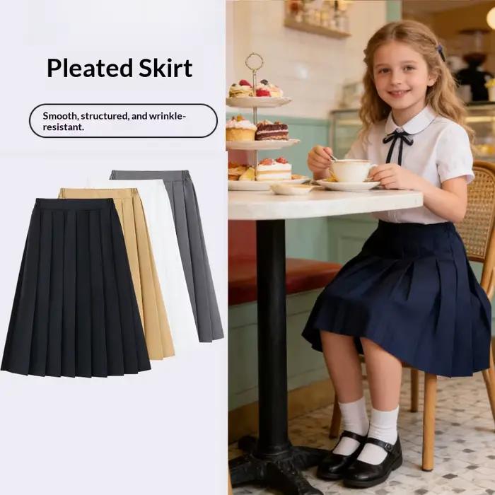 Jupe plissée pour adolescentes et filles