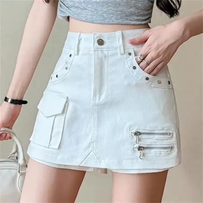 Jupe en jean coréenne tendance pour femme