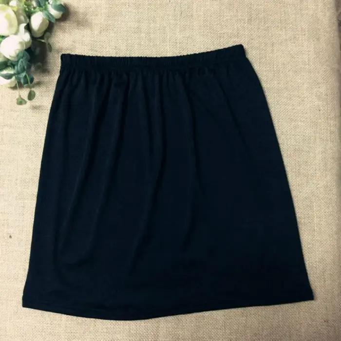 Jupon Court en Satin à Taille artificiel astique pour Femme, Jupe Douce, Demi-Slip, Slim Fit