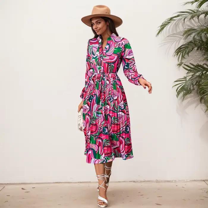 Jupe plissée de style bohème pour femmes