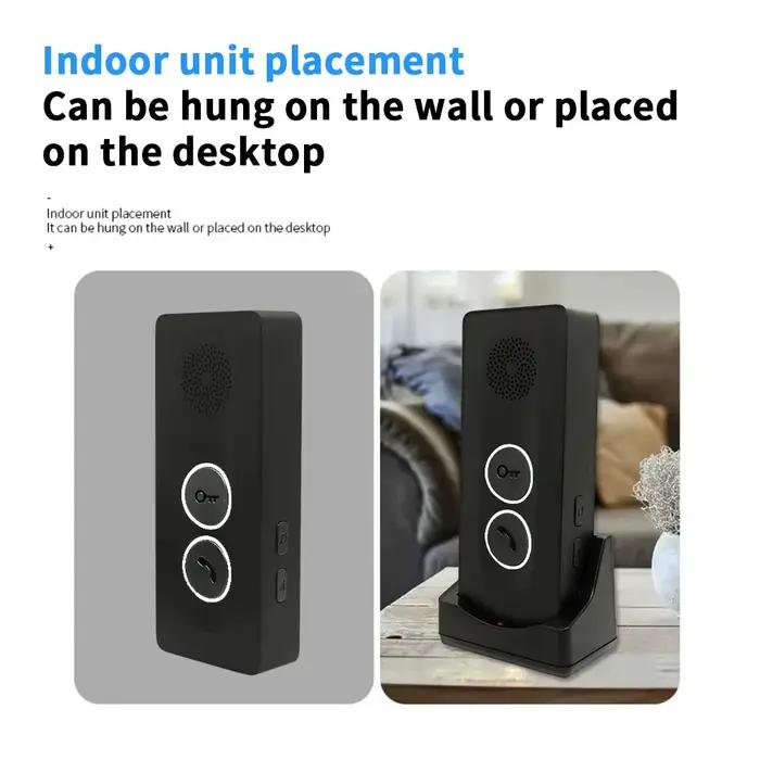 Sonnette extérieure longue Distance 800M, interphone sans fil, déverrouillage, interphone bidirectionnel 433MHz pour appartements multifamilials