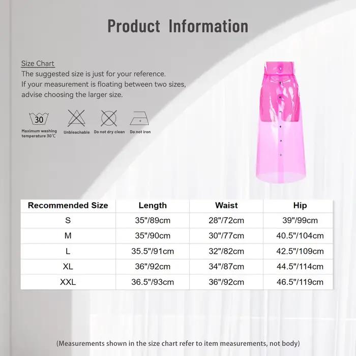 Jupe moulante transparente en PVC pour femme, taille haute, boutons pression sur le devant, jupe crayon mi-longue pour la danse de nuit
