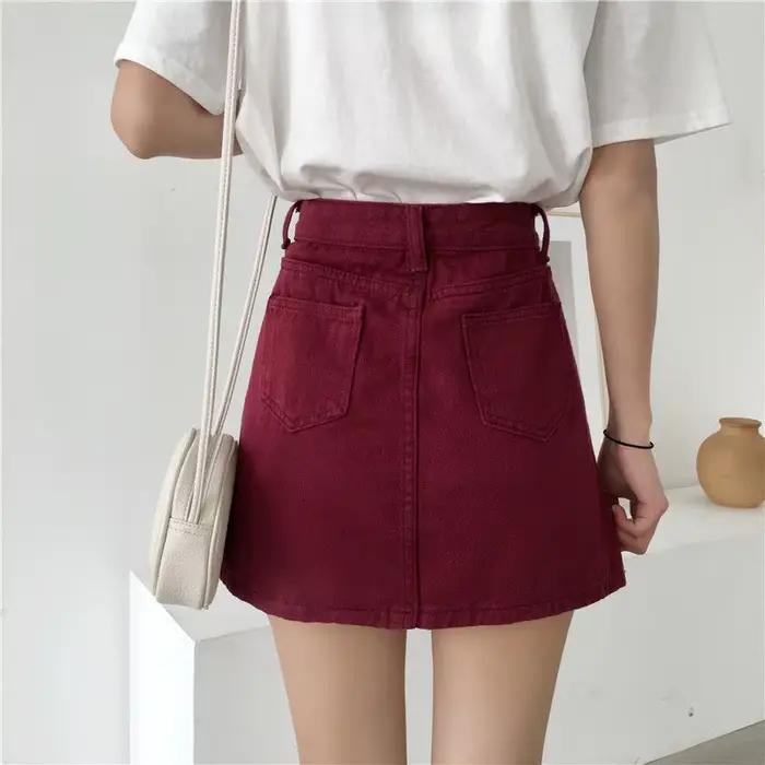Jupe en jean de style coréen pour femme