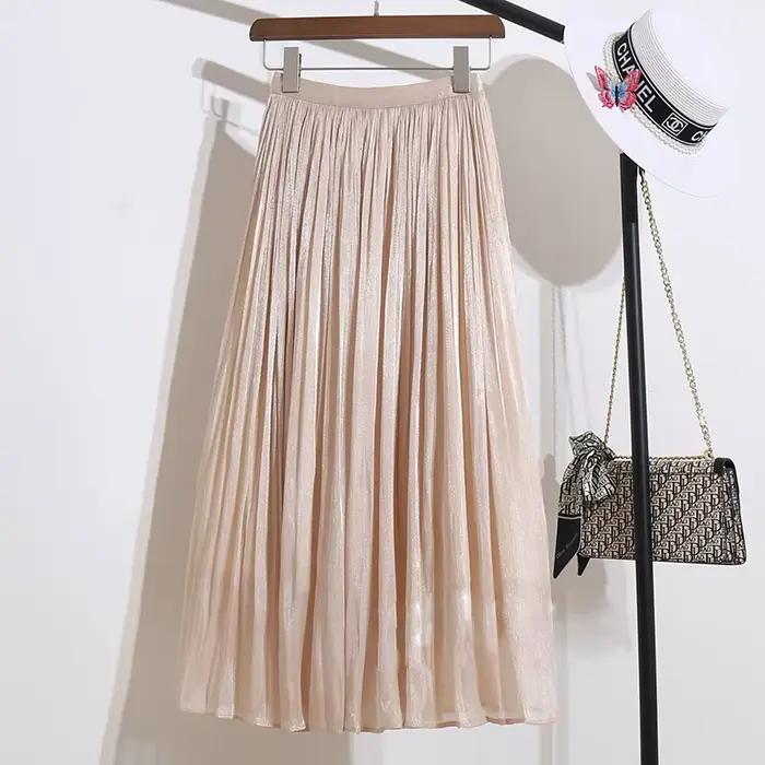 Jupe trapèze brillante pour femmes