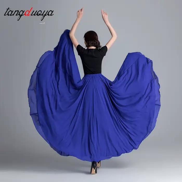 Jupe longue en mousseline 720 degrés pour femme