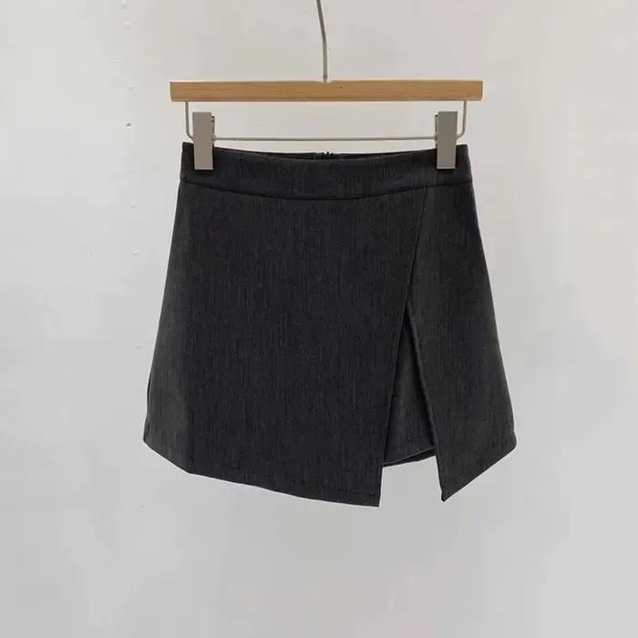 Jupe trapèze fendue de Style coréen pour femmes