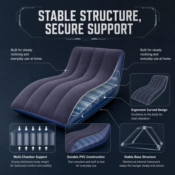 Fauteuil de salon ergonomique en forme de S pour intérieur, canapé paresseux individuel, fauteuil inclinable confortable pour balcon, salon, chambre à coucher
