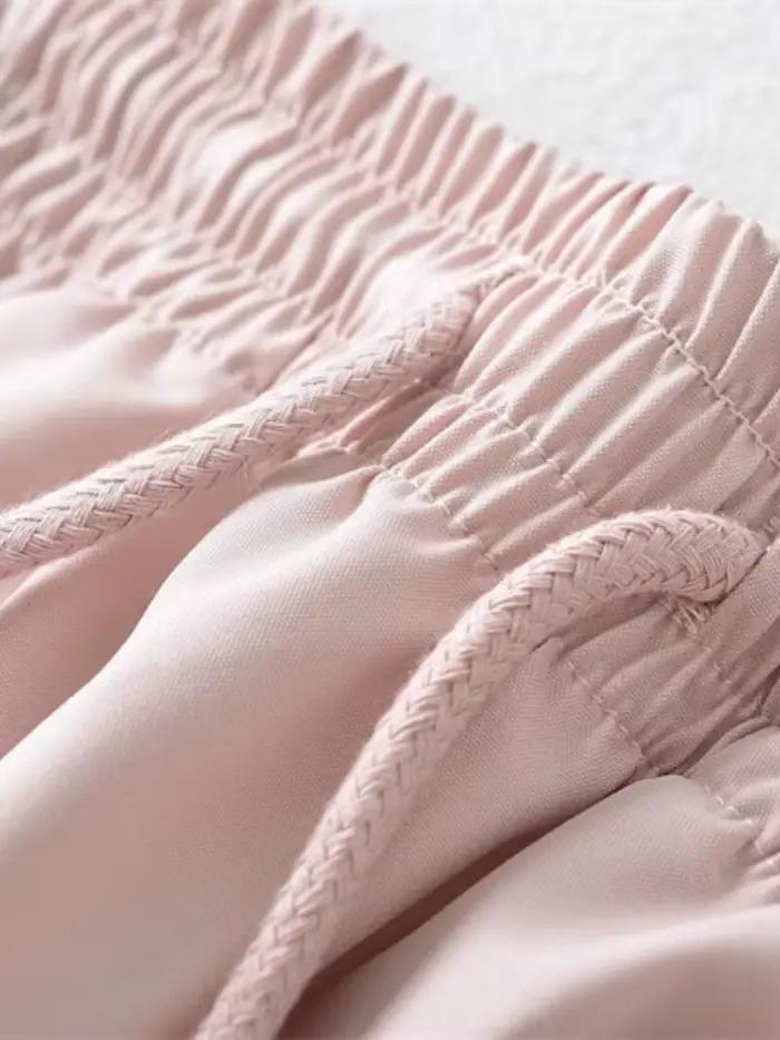 Femmes rue fille chaude jupe 2024 été taille élastique cordon rayé ample a-ligne décontracté Sport Style femme jupes à jambes larges