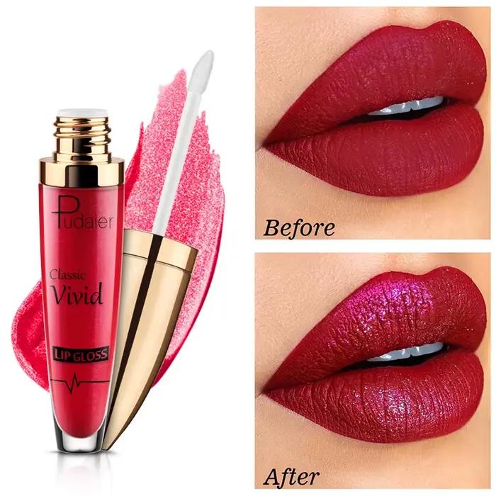 Rouge à lèvres liquide mat à brillant, 18 couleurs, brillant à lèvres brillant, diamant, imperméable, longue durée, perle, maquillage pour femmes